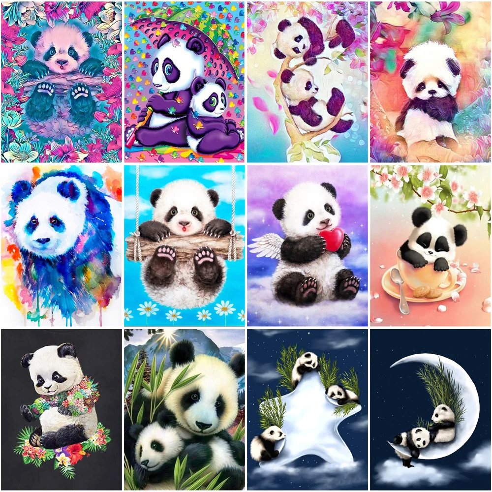 

Animal Diamond Painting Baby Panda Paintings Diy Home Decor Personalized Gift Embroidery Kit Puzzles Mosaic Needle Arts Craft