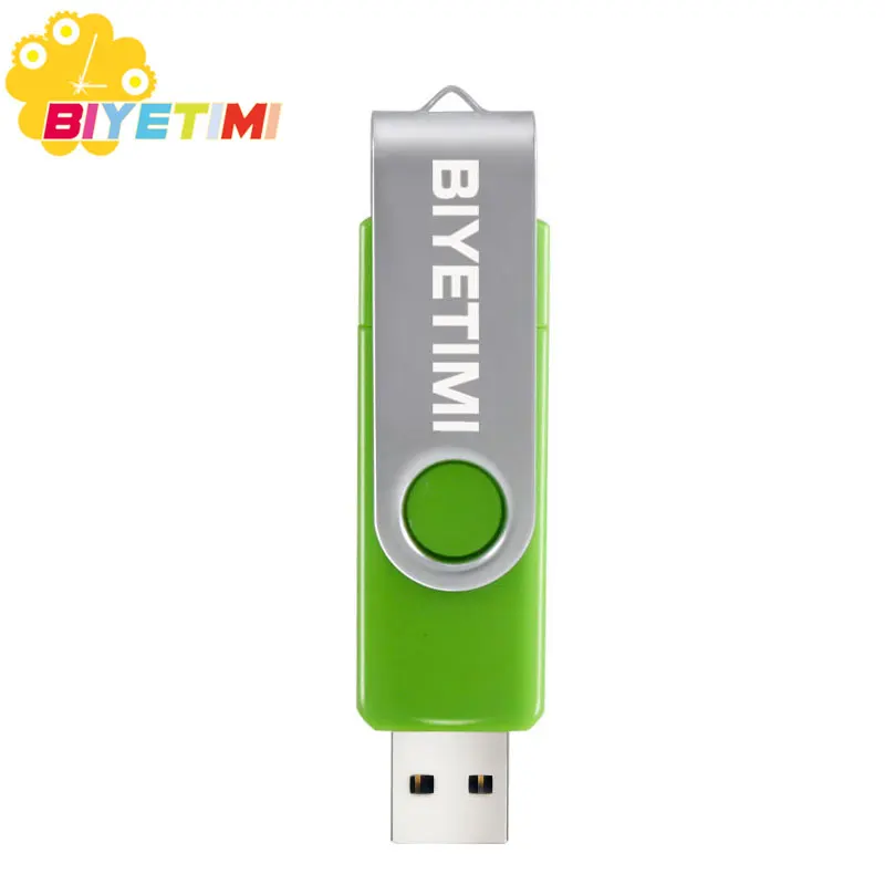 USB флеш-накопитель Biyetimi, 128 ГБ, 64 ГБ, OTG, для телефона на Android, флеш-накопитель, 32 ГБ, 8 ГБ, флешка, 16 ГБ, 4 Гб, otg, usb 2,0, USB флешка - Цвет: Green