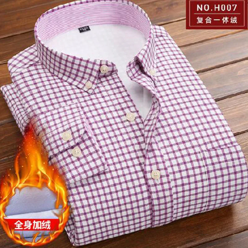 Мужская осенне-зимняя одежда для улицы однобортные рубашки Camisa с добавлением