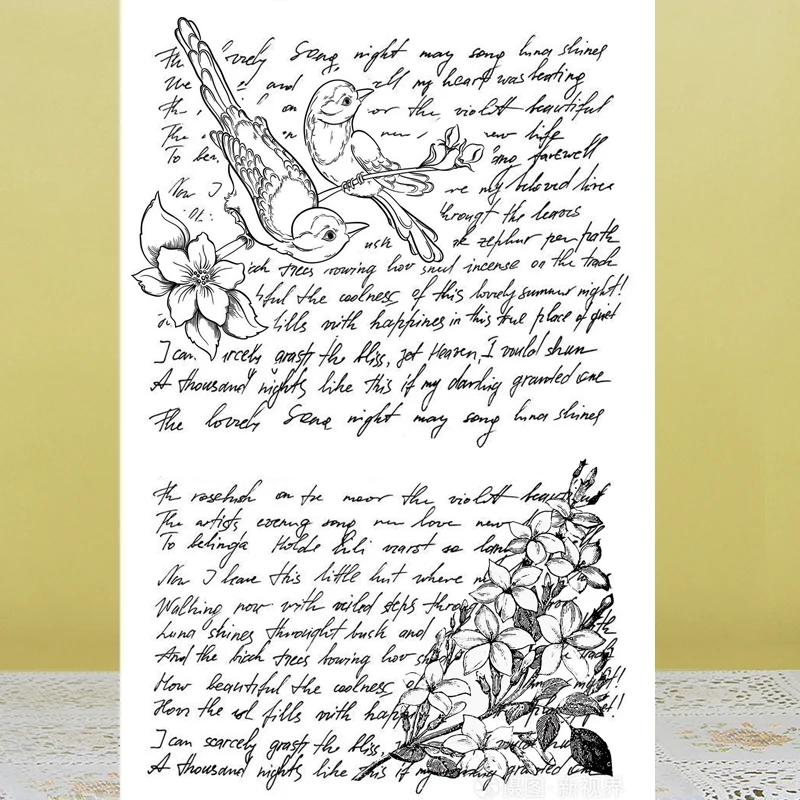 

AZSG Bird On Branch Clear Stamps For DIY Scrapbooking Rubber Stamp/ Seal Paper Craft Clear Stamp Card Making