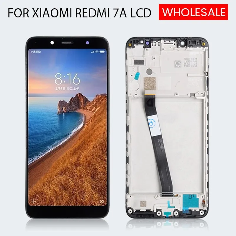 

ЖК-дисплей с сенсорной панелью и дигитайзером в сборе для Xiaomi Redmi 7A, замена экрана с рамкой, оригинал