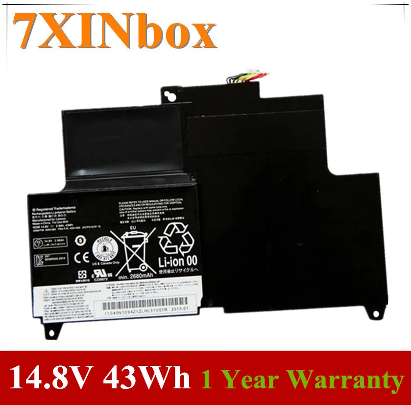 Аккумулятор для ноутбука Lenovo ThinkPad Edge S230u Twist 4ICP5/14 8 2 7 дюймов 2900 в 43Wh 42/61 мАч 45N1092 45N1093