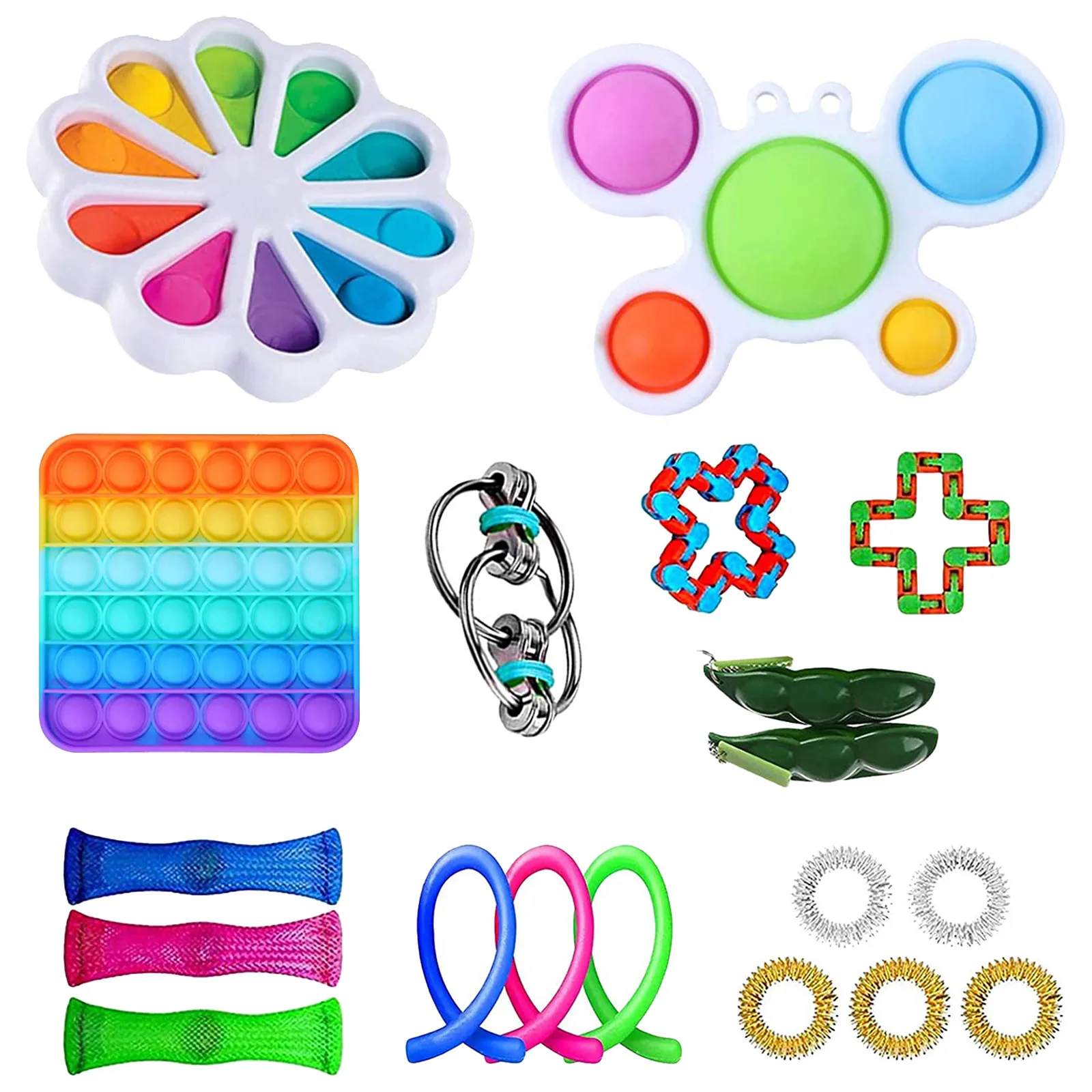 

Kid Toys Set Popit Fidget Toys Pack Autism Special Needs Fidget Toys Set Pop It Stretchy Figet Toys Simple Dimple Kid Gift