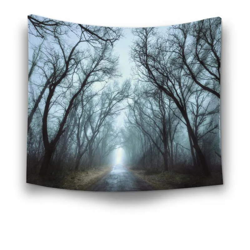 Настенные гобелены красивый лес туман узор природный пейзаж гобелен для дома