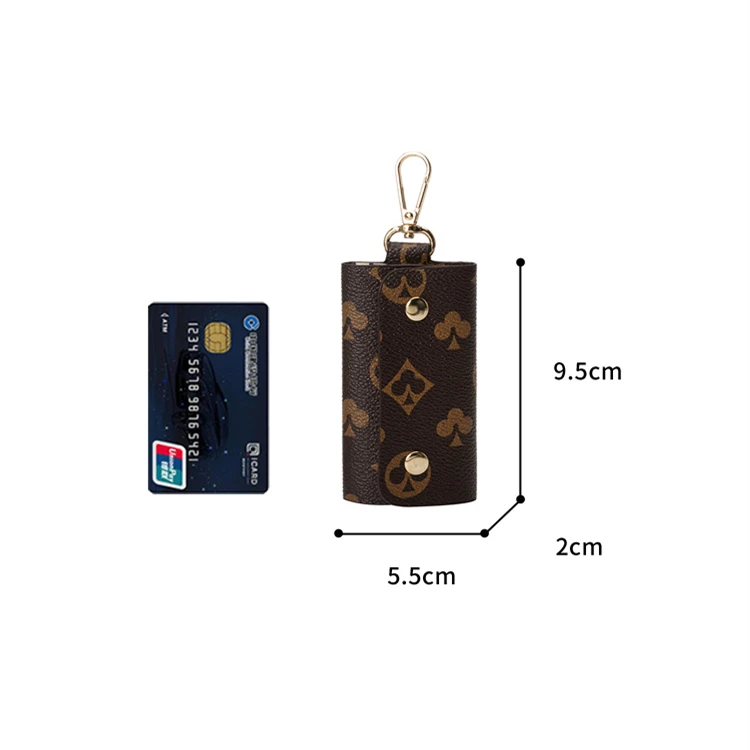 

Keyring Bags Unisex Car Key Holder Bag PU Leather Cases Zipper Vintage Small Keyring Bags Pocket Wallets Key Holder Case Bags