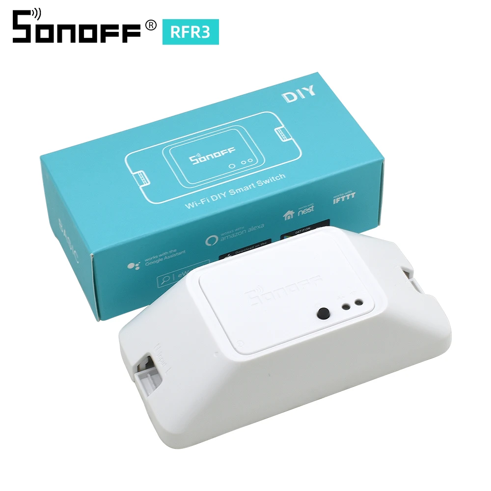 Sonoff 433 МГц DIY RF R3 переключатель Wifi 220 VLight/Голосовое управление для Alexa/Google Assistant умный дом беспроводной переключатель