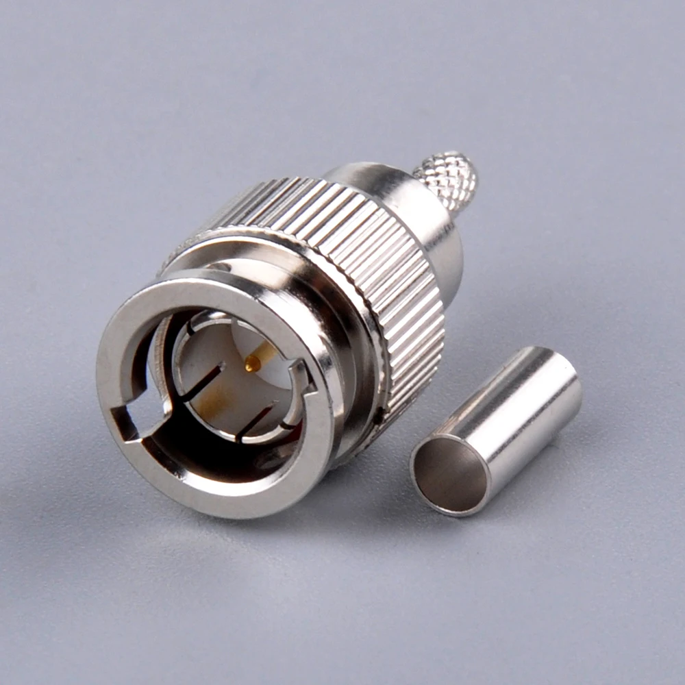 RF electrical wire terminal connector 75ohm Min BNC Q7 Crimp Plug straight for RG316 RG179 coaxial cable | Обустройство дома