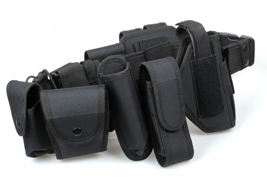 Multifunctional 10in1 Tactical Security Duty Belts Gun Holster Flashlight Pouch Sets Utility Kit Belt Military Police | Спорт и