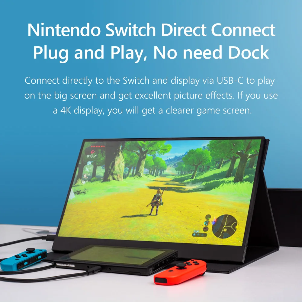 Портативный сенсорный экран VESA 15 6 дюйма 4K для смартфона Switch PS4 ноутбук XBOX HDR10 HDMI USB