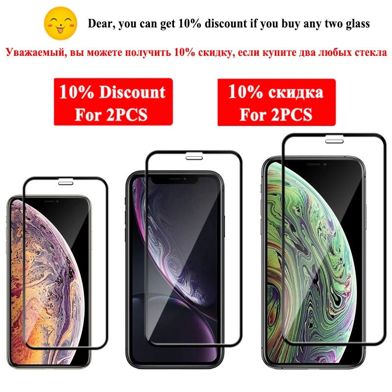 Закаленное стекло для iPhone X XS XR Max 8 7 6 5 Plus защита экрана Aiphone Aifon 6S SX RX Xmax Xsmax Tremp лист