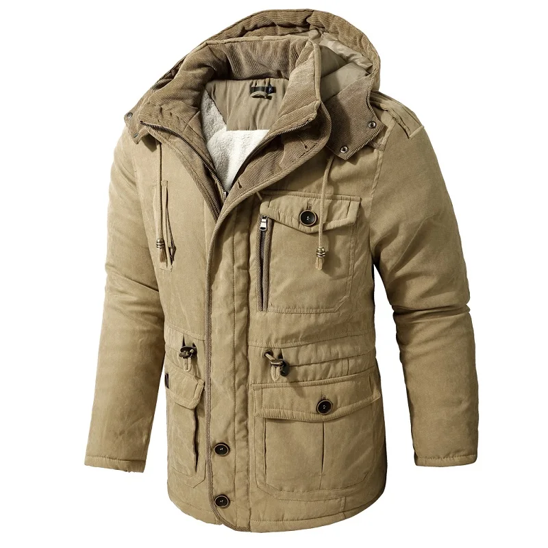 Новинка 2021 Зимняя Толстая теплая куртка Мужская Повседневная ветрозащитная