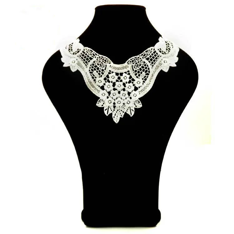 Водорастворимое кружево своими руками цветочный воротник полиэстер вышивка