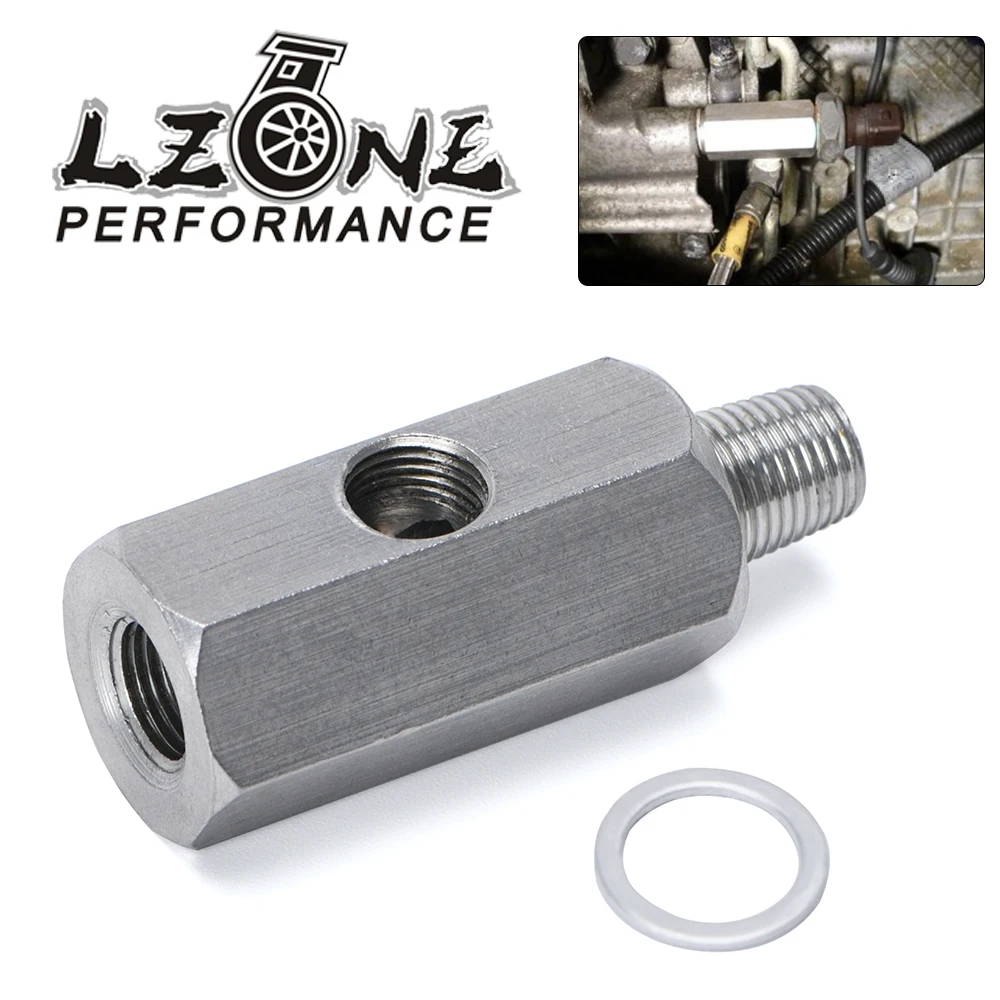 LZONE-нержавеющая сталь 1/8 'ɻSPT датчик давления масла тройник к NPT адаптеру турбо