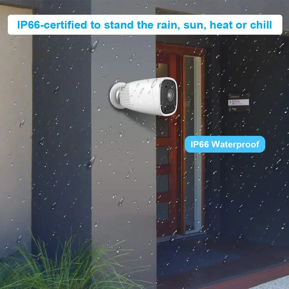 Беспроводная перезаряжаемая батарея камера 1080P видеонаблюдения обнаружение