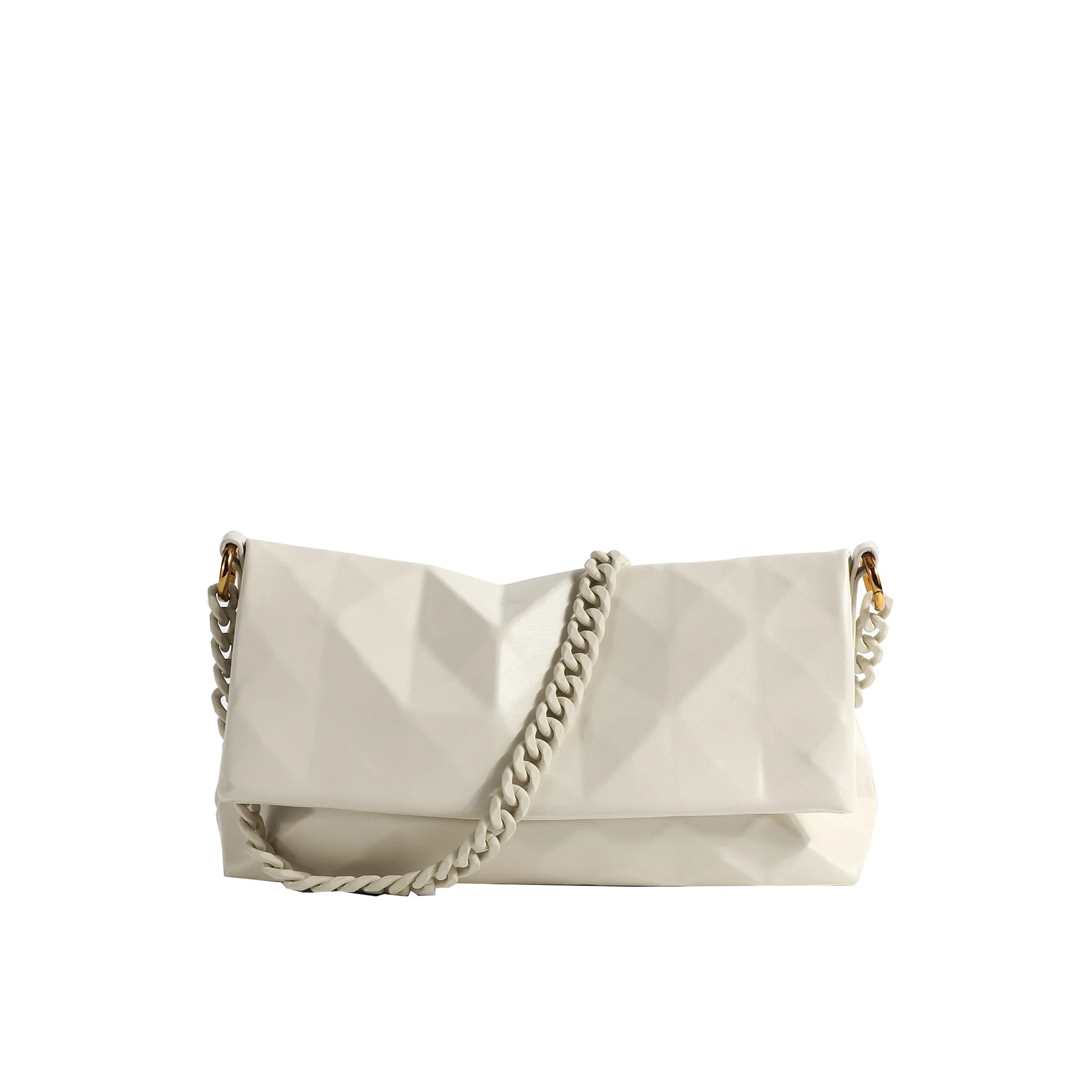 

Bag Female 2021 New Trendy Leather Female Bag Design Sense Geometric Soft Leather Underarm Bag High Sense Messenger Envelope Bag