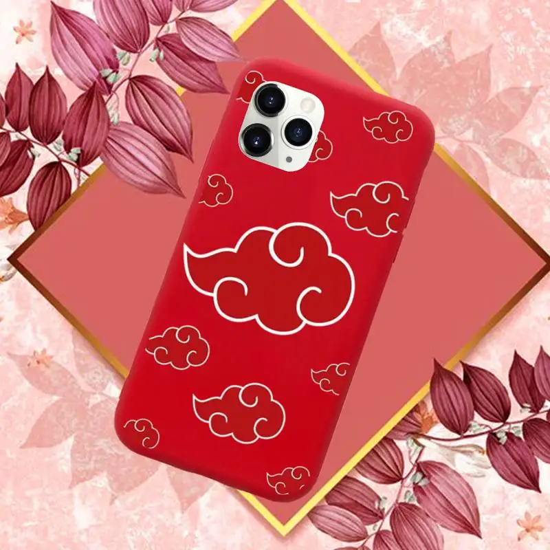 

Naruto logo sign eyes Phone Case Red Candy Color for iPhone 11 12 mini pro XS MAX 8 7 6 6S Plus X SE 2020 XR