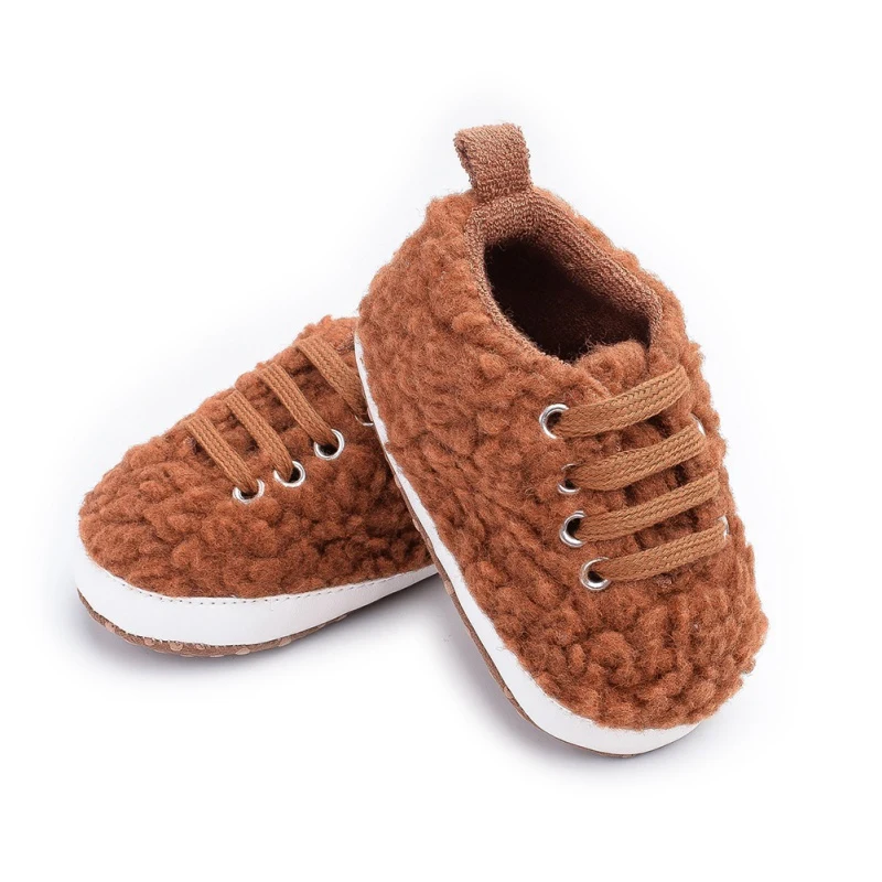 Зимняя Нескользящая детская теплая обувь для маленьких девочек и мальчиков