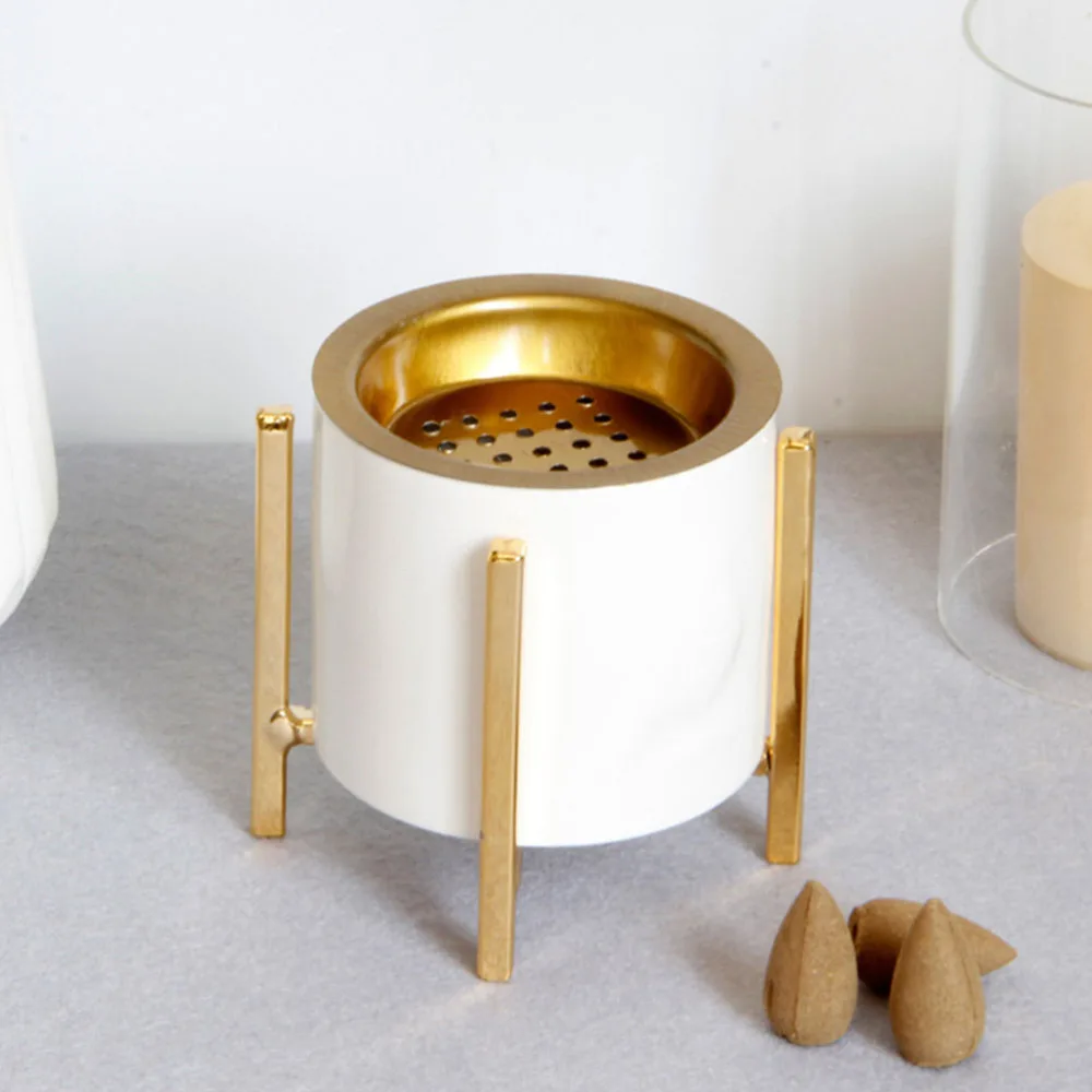 

1pc Simple Modern Ceramic Censer Simple Style Desktop Decoration Ornaments