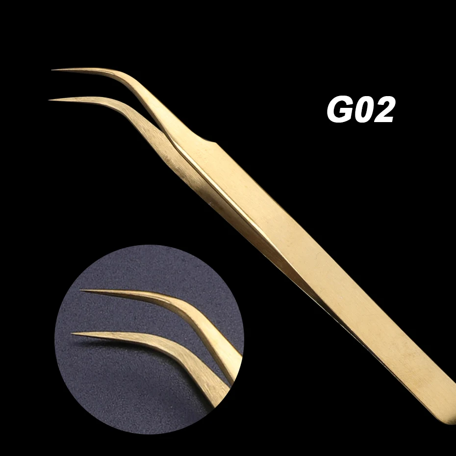 3pcs Professional Golden Tweezers Eyelash Curler Lashes Extension Nail Sticker Rhinestone Picker Makeup Tools Accessories LA774 | Красота и