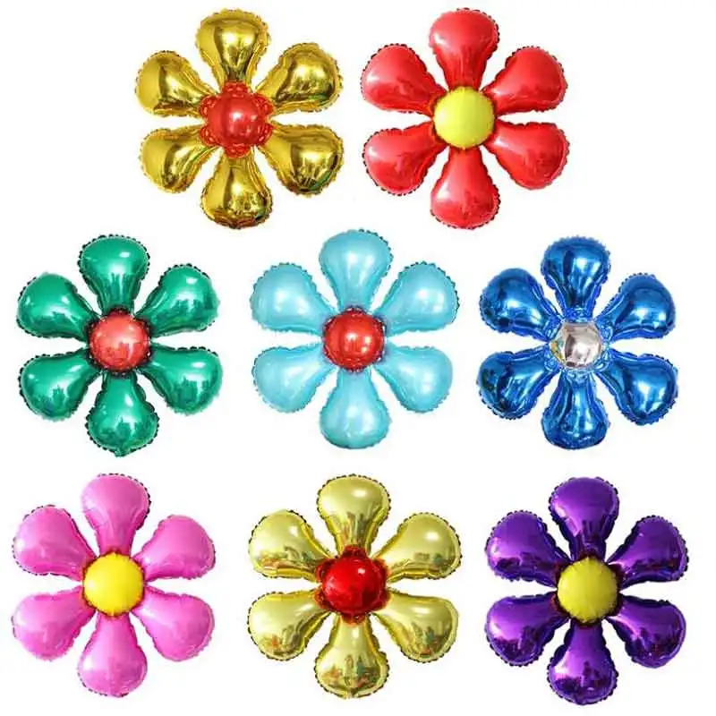 Новые цветы воздушные шары из алюминиевой фольги счастливые Свадебные украшения