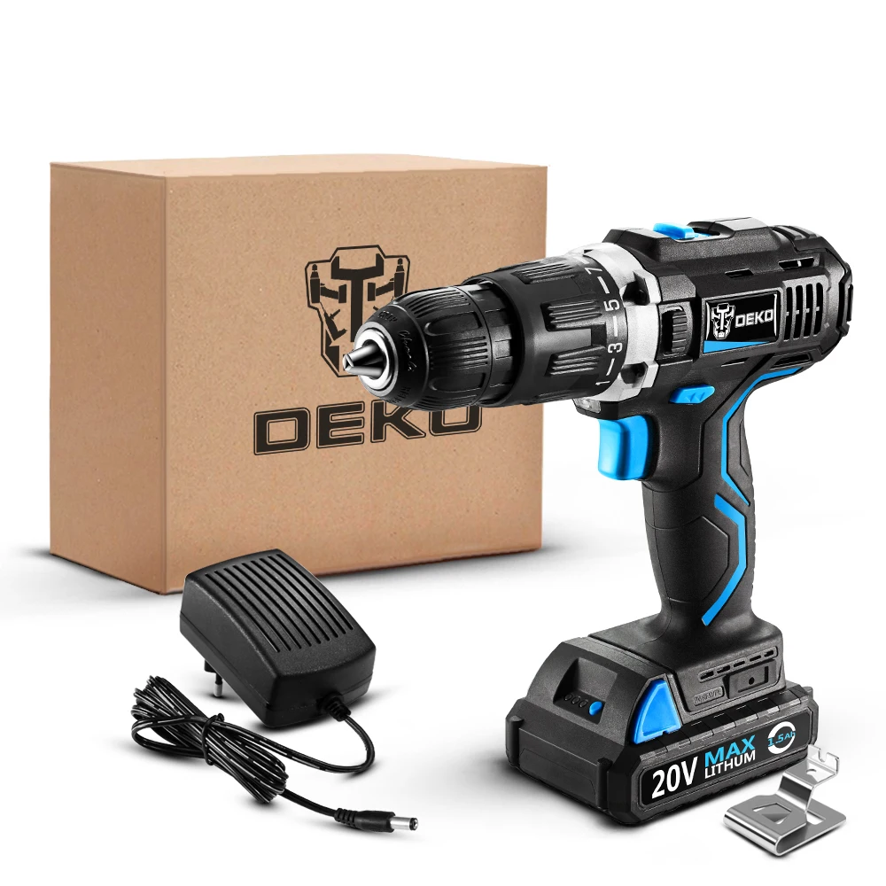 DEKO GCD20DU3 SET1 20 в бытовой деревообрабатывающий литий-ионный аккумулятор Аккумуляторная дрель-шуруповерт электроинструменты электрическая дрель