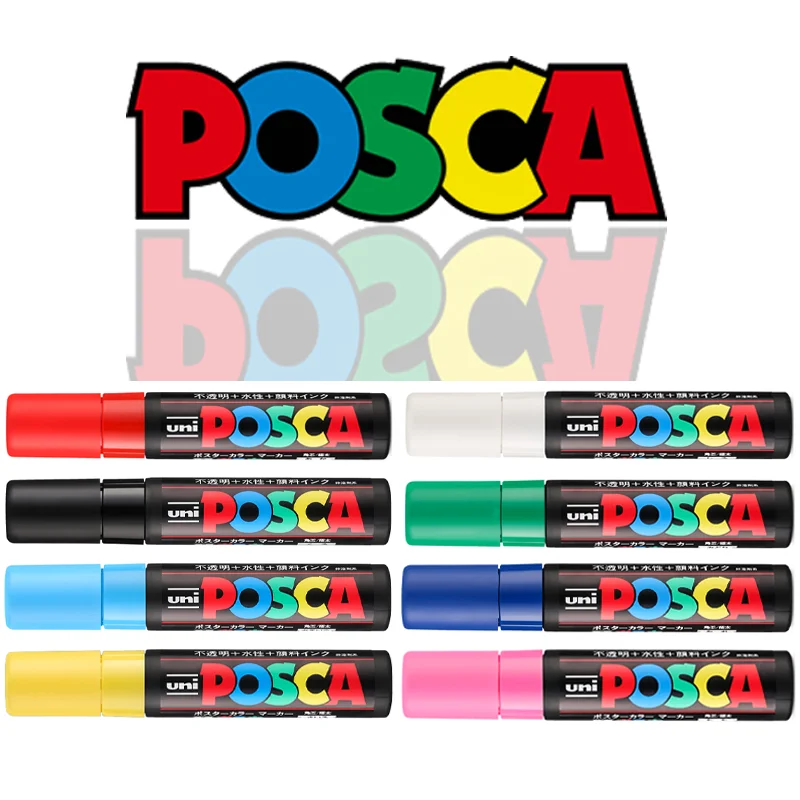 3 шт. Mitsubishi Uni Posca PC 17K маркерная ручка Экстра широкая Tip 15mm 8 цветов выбор офисных
