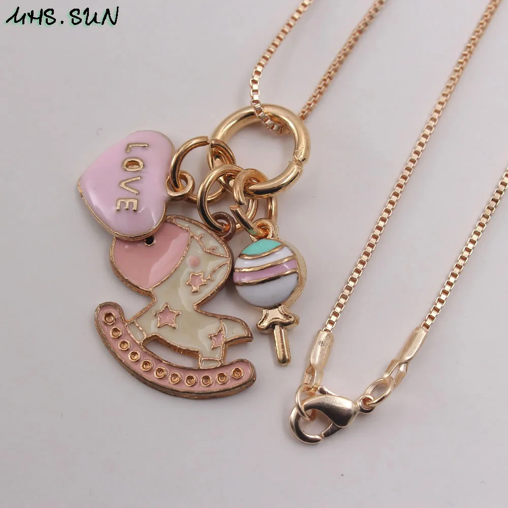 1 шт. модное мультяшное ожерелье MHS.SUN с кулоном Троян сделай сам ювелирные изделия
