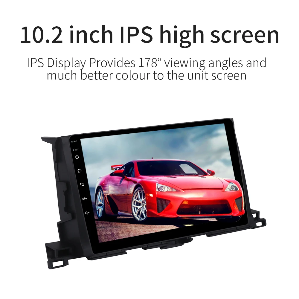 Dasaita 10," ips сенсорный экран Android 9,0 Octo Core 4 Гб ram Автомобильный мультимедийный для Toyota Highlander gps Навигация MP3