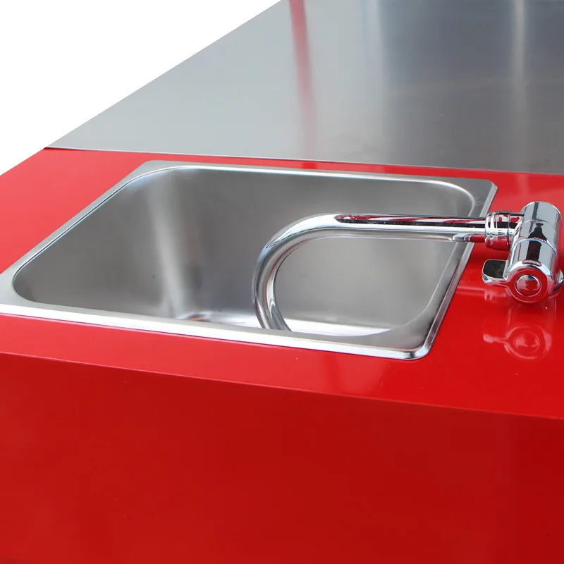 Красного цвета Электрический Грузовой Велосипед уличный вендинг-велосипед