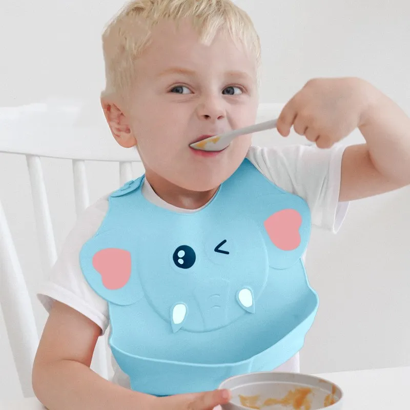 Baberos impermeables para beb&eacute;, alimentaci&oacute;n, silicona, toalla de saliva, reci&eacute;n nacido, delantales de dibujos animados, ajustable, distintos estilos-0