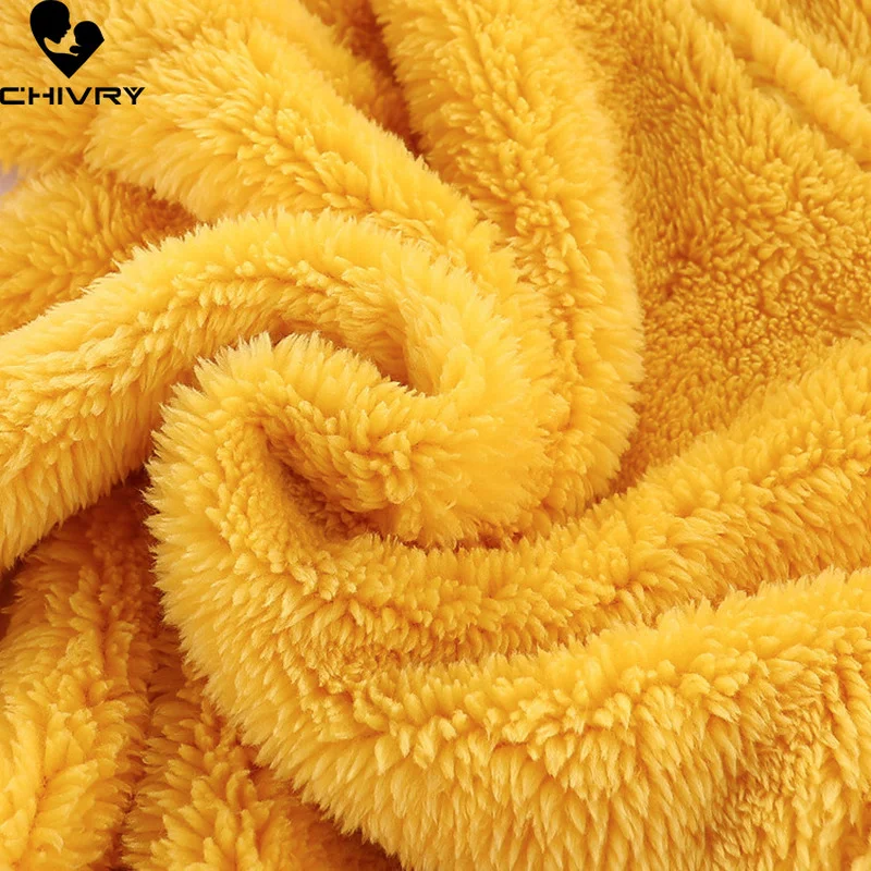 Abrigo con capucha de lana Coral para ni&ntilde;os y ni&ntilde;as, chaquetas c&aacute;lidas informales con cremallera, ropa de oto&ntilde;o e invierno, novedad de 2021-3