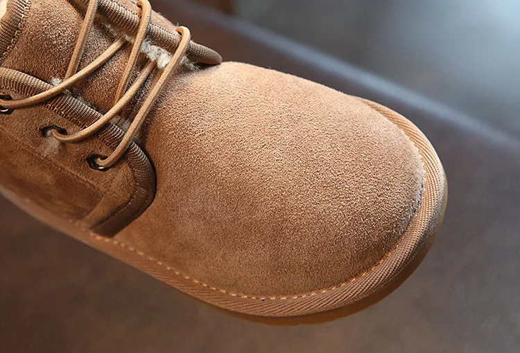 Г. Зимние ботинки для мальчиков chaussure, замшевые сапоги на плоской подошве, теплые школьные туфли из натуральной кожи очень мягкие и удобные на возраст от 1 до 9 лет
