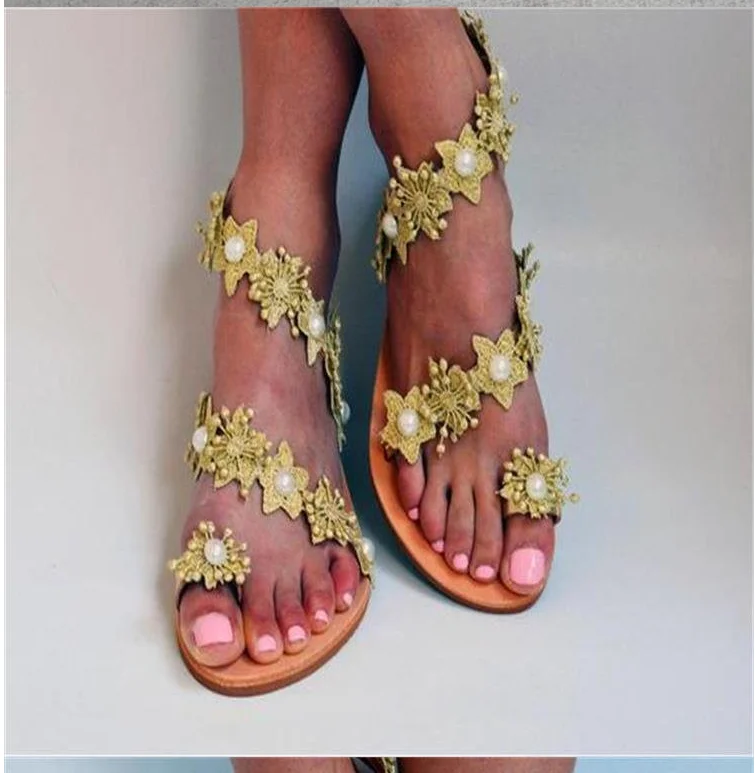 

Sandals Shoes Summer Woman Bandage Cool with Flat Shoes Flip Flops zapatos de mujer sandalias mujer 2021Plue Size 35-43