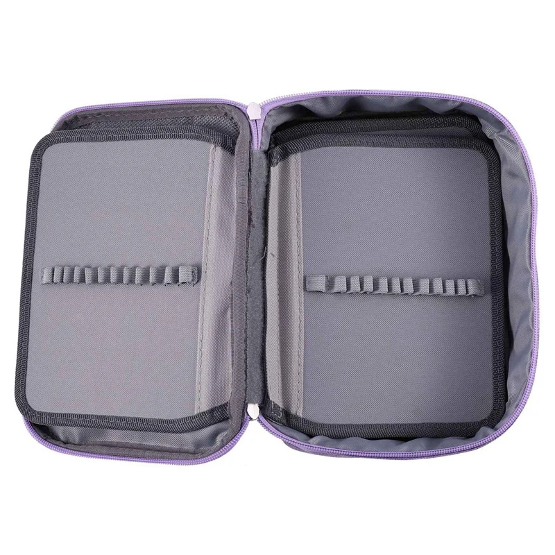 

School Pencil Cases for Girls Boy Pencilcase 72 Holes Pen Box Purple & Gray Pencil Case Large Capacity Pen Bag