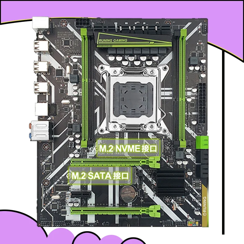 Runing X79 M ATX материнская плата ОЗУ 4 DDR3 dims со скидкой LGA2011 с двумя слотами M.2 SSD USB3.0 SATA3.0