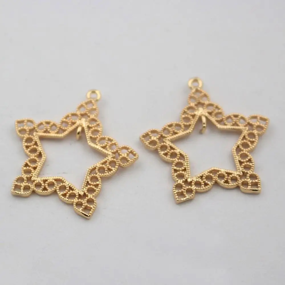 Подвески женские из латуни в форме звезды подвески литой филиграни качественные