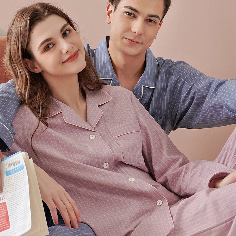 

Pajamas women's spring and autumn long-sleeved cotton solid color cardigan casual plus size home service suit