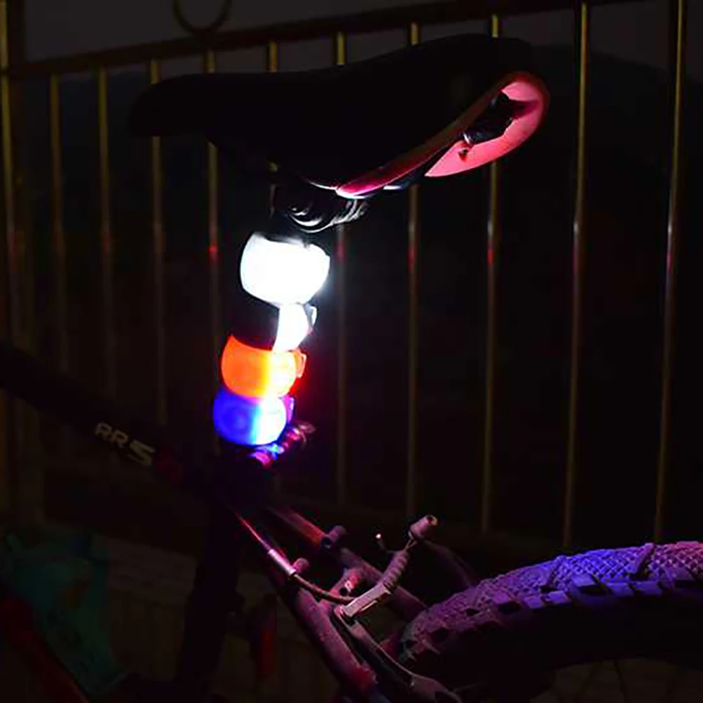 Велосипедный фонарь силиконовый водонепроницаемый светодиодный 2 диода 3 режима