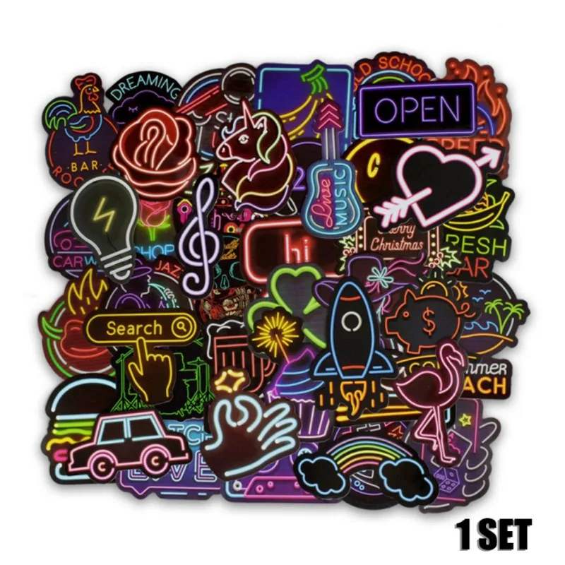 

50pcs/set Funny Laptop Stickers Water Bottle Skateboard Motorcycle Phone Bicycle Luggage Guitar Bike Sticker Decal