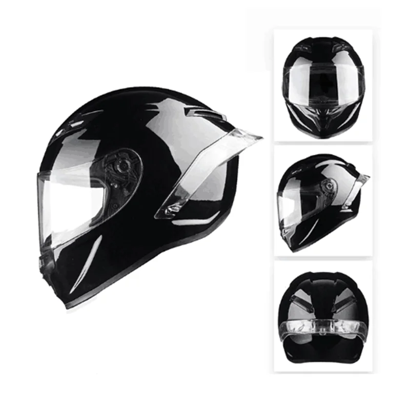 New Promotion Clear Visor Dot Ce Skull Pattern Motorcycle Helmet Safety Racing Moto Helmet Casco Capacete Gloss Black M