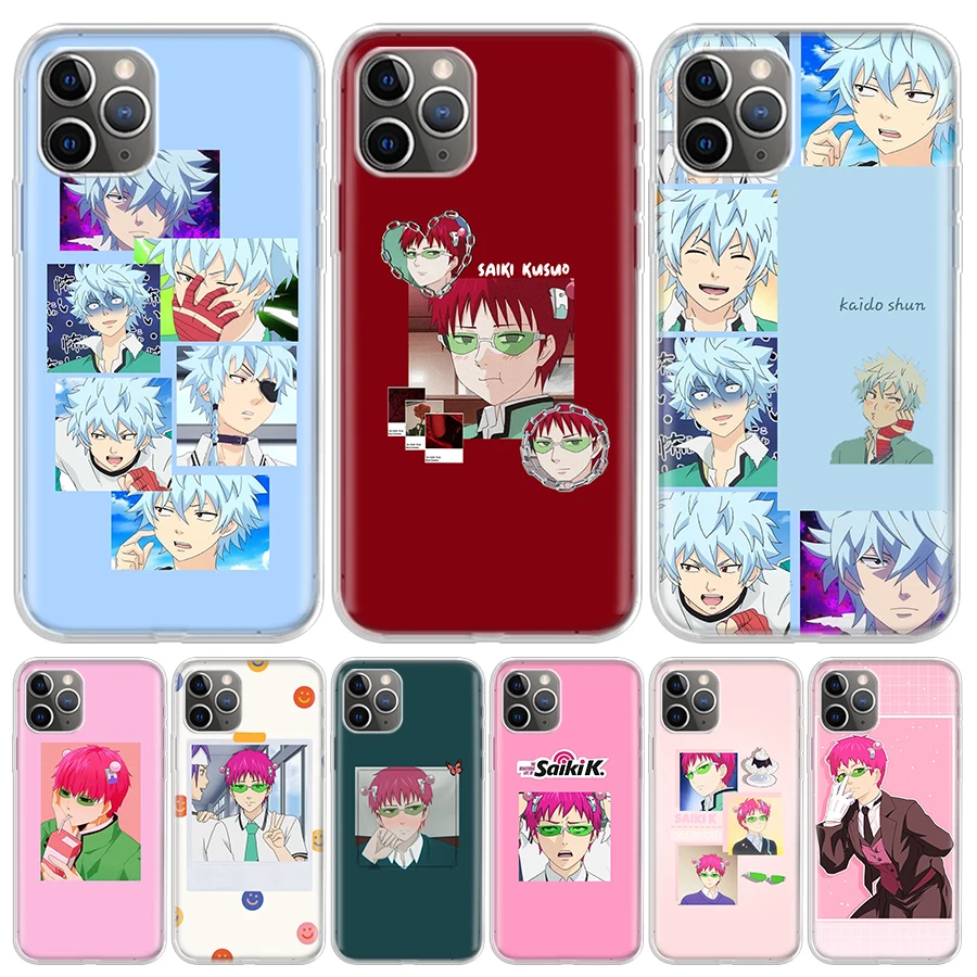 

Saiki Kusuo Silicone Case Coque For iPhone 13 Pro Max 11 12 Pro XS MAX X XR 7 8 6 6S Plus SE 2020 Back Cover