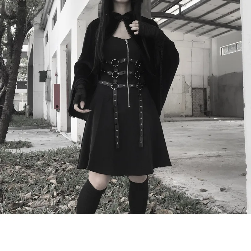 JIEZuoFang Winter Gothic Cape Coat Halloween Velvet Cloak Hooded Medieval Costume Witch Wicca Vampire Autumn Warm Outwear | Женская