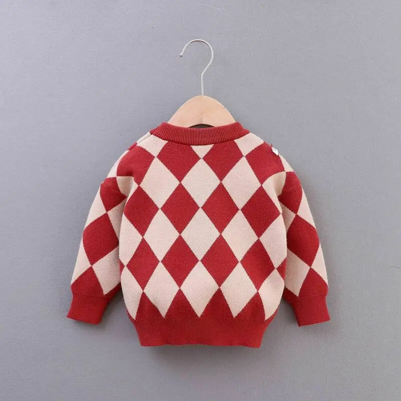 Английский стиль детские вязаные свитера для маленьких мальчиков и девочек
