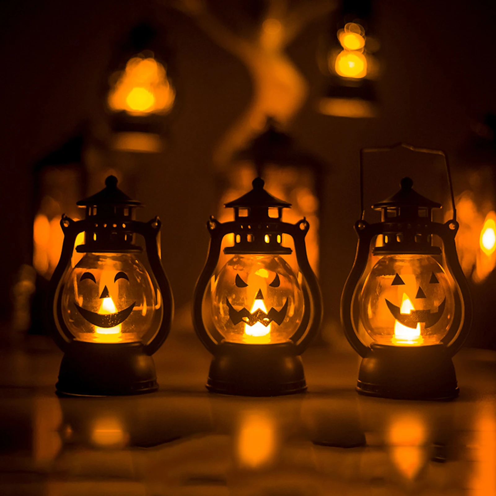

Светодиодный лампа в виде тыквы на Хэллоуин, призрака, фонарь, «сделай сам», подвесная страшная свеча, светильник на Хэллоуин, украшения для ...