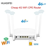 huasifei 300mbps unlocked 4g cpe router wireless 150mbps router with sim card mobile wifi hotspot with 4 lan port