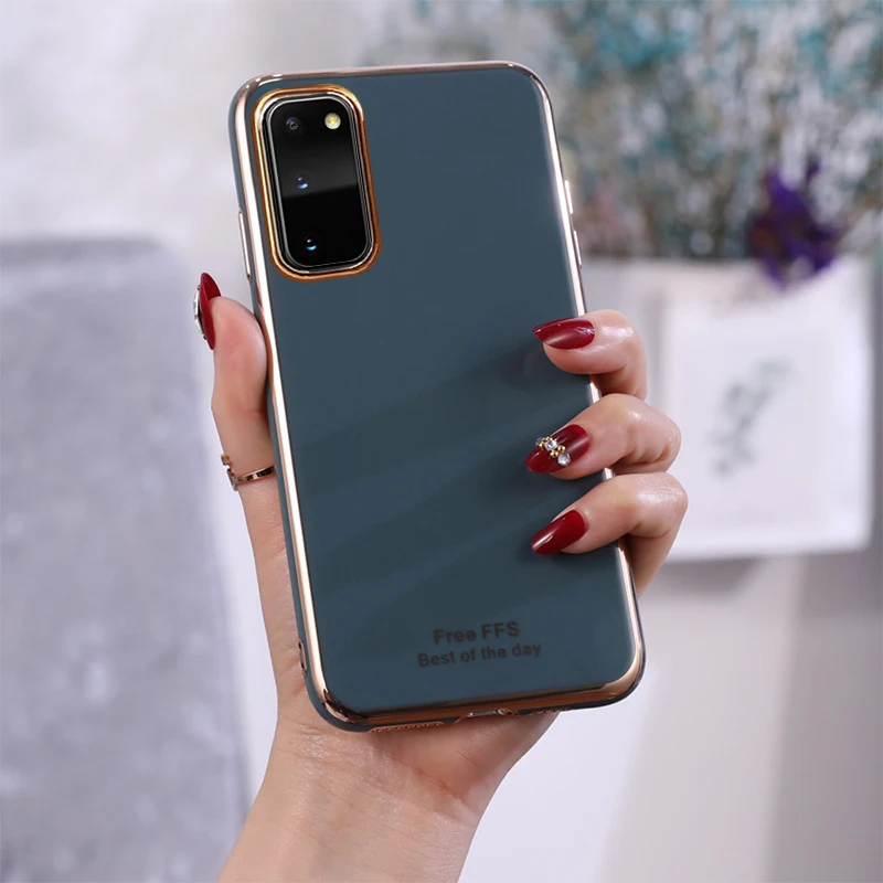 Роскошный чехол с золотым покрытием для Samsung Galaxy S9 S10 Plus S10E S20 Note 9 10 A50 A30S A70 A51 A71 A715