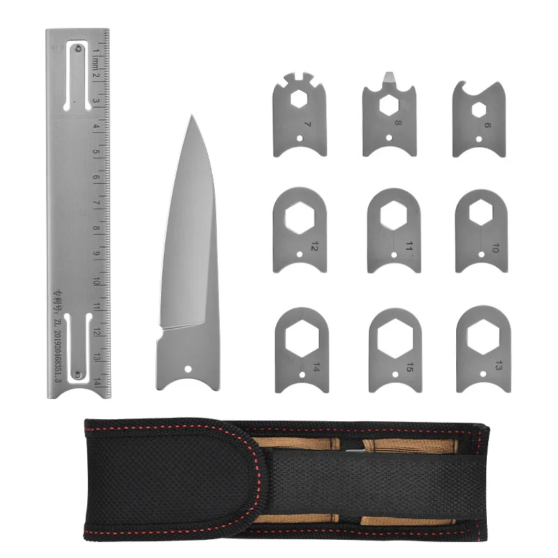 

Bicycle tool card Octagonal tool EDC outdoor Multifunction Tool Small self-defense knife