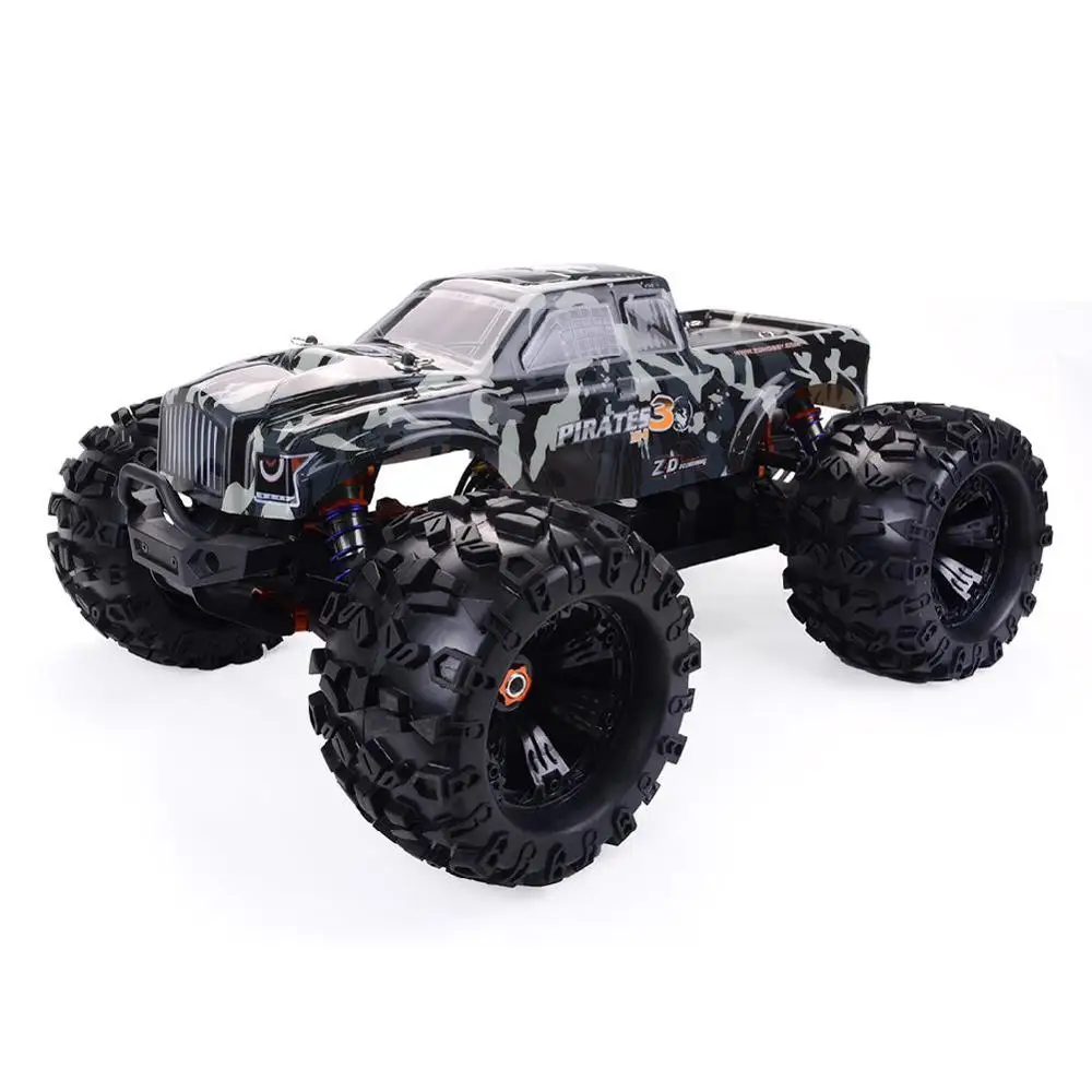 ZD Racing MT8 пирата 3 RC Monster Truck автомобильных 1/8 RTR регулируемый амортизатор 4-Каналы RC автомобиль 120A бесщеточный Водонепроницаемый ESC - Цвет: GY metal Empty frame