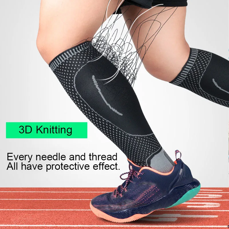 

Sports Protective Crus Knit Lengthened Breathable Pressure Shrink Leg Sleeve Basketball Soccer Gear Man A7