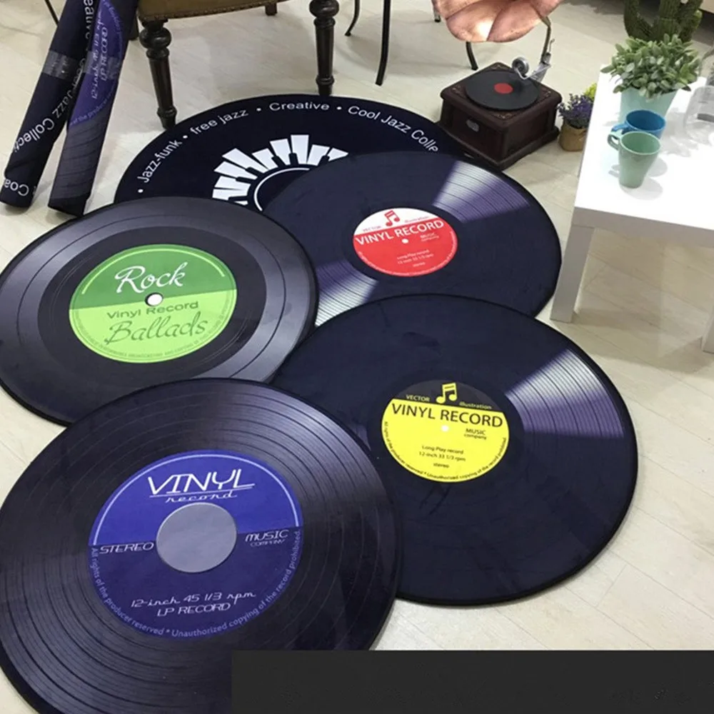 3d Забавный альбом ковры Craetive виниловых пластинок с принтами в виде музыкальных